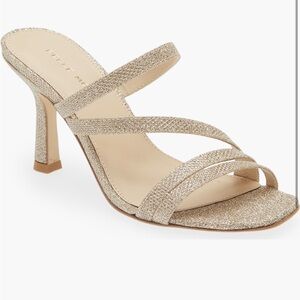 Pelle Moda Glittering Gold Strappy Heels